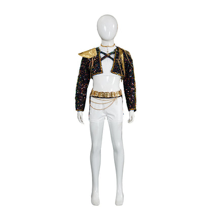 K-POP Witch Hunt girl group cosplay costume Rumi black songwriting costume stage performance costume cosplay costume